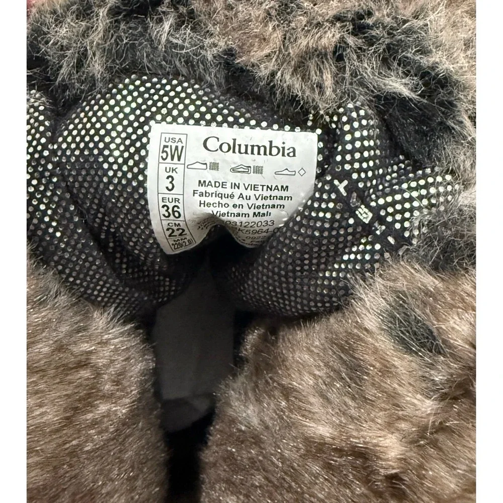 Columbia Omni-Grip Winter Boots Gray Fur Trim Womens‎ Size 5
